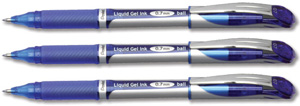 Pentel Energel Xm Rollerball Pen Fine Metal 0.7mm Tip Blue Ref BL57-C [Pack 12]