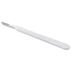 Scalpel Disposable Plastic with Integral Surgical Steel No.10 Blade [Pack 10]