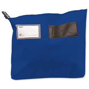 Versapak Mailing Pouch Gusseted Bulk Volume Sealable with Window PVC 470x335x75mm Blue Ref CG3 BL