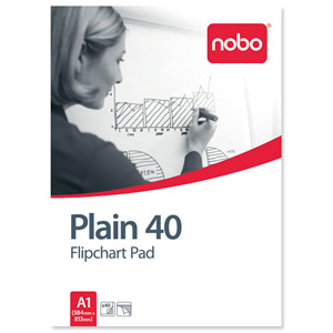 Nobo Flipchart Pad Perforated 40 Sheets A1 Plain Ref 34631165 [Pack 5]