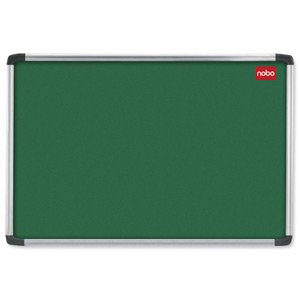 Nobo Euro Plus Noticeboard Felt with Fixings and Aluminium Frame W1226xH918mm Green Ref 30230141