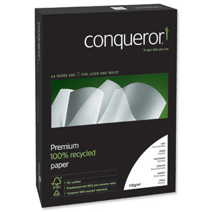 Conqueror Prestige Paper Recycled CX22 Smooth Box 100gsm A4 Diamond White Ref CYX0324FWF [500 Sheets]