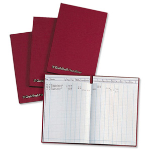 Guildhall Headliner Account Book 38 Series 20 Cash Column 80 Leaf 298x203mm Ref 38/20Z