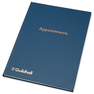 Guildhall Appointments Book 104 Pages 298x203mm Blue Ref T1197Z