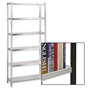 Raaco Steel Shelving System Initial Bay 6-Shelf Unit 4 Posts W900xD400xH2000mm Grey and Beige