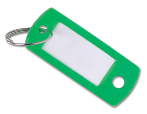 Helix Key Hangers Write-on Green Ref W21030 [Pack 100]