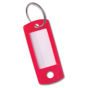 Key Hanger Standard with Fob Red [Pack 100]