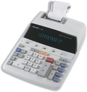 Sharp Calculator Printing Mains-power 12-Digit 3.0 Lines/sec 221x305x72mm Ref EL1607P