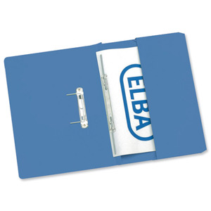 Elba Stratford Transfer Spring File Recycled Pocket 315gsm 32mm Foolscap Blue Ref 100090146 [Pack 25]