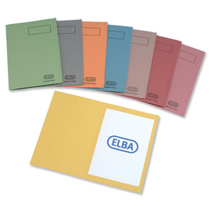 Elba Square Cut Folder Recycled Mediumweight 250gsm Foolscap Pink Ref 20217 [Pack 100]