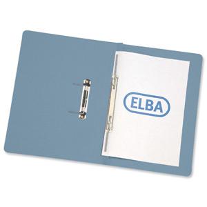 Elba Spirosort Transfer Spring File Recycled 315gsm 35mm Foolscap Blue Ref 100090159 [Pack 25]