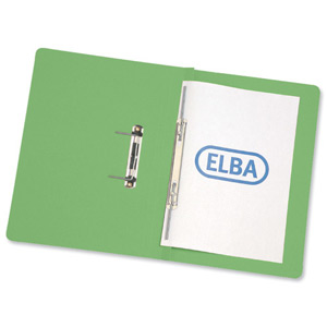 Elba Spirosort Transfer Spring File Recycled 315gsm 35mm Foolscap Green Ref 100090160 [Pack 25]
