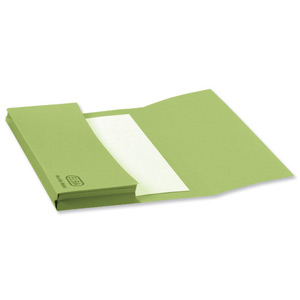 Elba Document Wallet Half Flap 285gsm Capacity 32mm Foolscap Green Ref 100090127 [Pack 50]