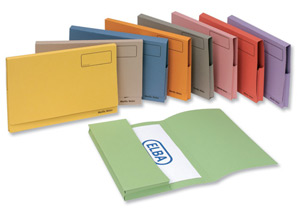 Elba Document Wallet Full Flap 285gsm Capacity 32mm Foolscap Orange Ref 21516 [Pack 50]
