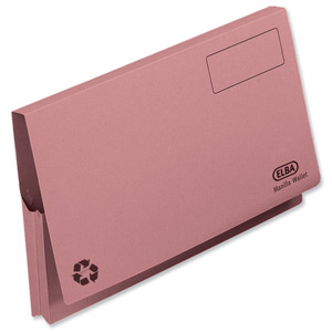 Elba Document Wallet Full Flap 285gsm Capacity 32mm Foolscap Pink Ref 100090256 [Pack 50]