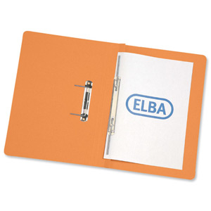 Elba Spirosort Transfer Spring File Recycled 315gsm 35mm Foolscap Orange Ref 100090161 [Pack 25]