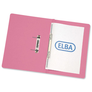 Elba Spirosort Transfer Spring File Recycled 315gsm 35mm Foolscap Pink Ref 100090162 [Pack 25]
