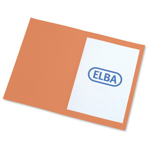 Elba Square Cut Folder Recycled Lightweight 180gsm A4 Orange Ref 100090205 [Pack 100]