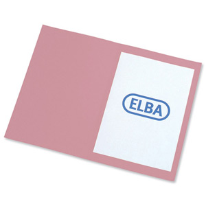 Elba Square Cut Folder Recycled Lightweight 180gsm A4 Pink Ref 100090206 [Pack 100]