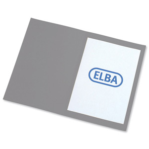 Elba Square Cut Folder Recycled Heavyweight 290gsm Foolscap Grey Ref 100090219 [Pack 100]