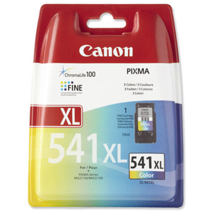 Canon CL-541XL Inkjet Cartridge High Yield 135 photos/400pp Colour Ref 5226B005AA
