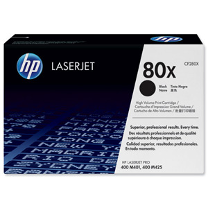 Hewlett Packard [HP] No. 80X Laser Toner Cartridge Page Life 6800pp Black Ref CF280X