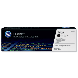 Hewlett Packard [HP] No. 128A Laser Toner Cartridge Page Life 2000pp Black Ref CE320AD [Pack 2]