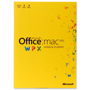 Microsoft Office for Mac Home and Student Family Pack 2011 Ref W7F-00014