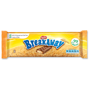 Nestle Breakaway Milk Chocolate Covered Biscuits Individually Wrapped Ref 12173826 [Pack 8]