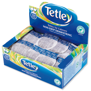 Tetley Tea Bags Drawstring Non Drip Ref 1050 [Pack 100]