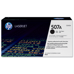 Hewlett Packard [HP] No. 507A Laser Toner Cartridge Page Life 5500pp Black Ref CE400A Ident: 817I
