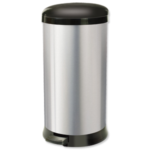 Addis Pedal Bin Cushion Close 30 Litre Stainless Steel Ref 507650