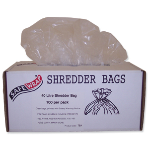 Robinson Young Safewrap Shredder Bags 40 Litre Ref RY0470 [Pack 100]