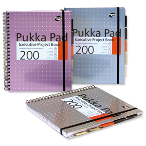 Pukka Pad Project Book Wirebound 200pp 80gsm A4 Metallic Ref 6970-MET [Pack 3]