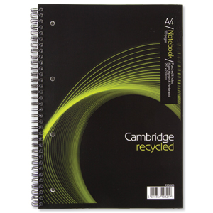 Cambridge EveryDay Notebook Wirebound Recycled 100 Pages 80gsm A4 Ref 400020193 [Pack 5]