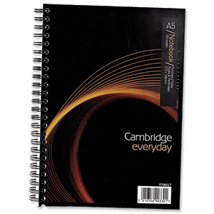 Cambridge EveryDay Notebook Wirebound 100 Pages 80gsm A5 Ref 400020197 [Pack 5]