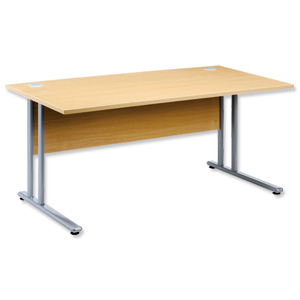 Sonix Style Cantilever Desk Rectangular W1400xD800xH725mm Maple