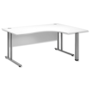 Sonix Style Cantilever Radial Desk Right Hand W1600xD1200xH725mm White