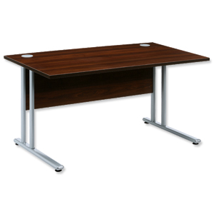 Sonix Style Cantilever Desk Rectangular W1400xD800xH725mm Dark Walnut