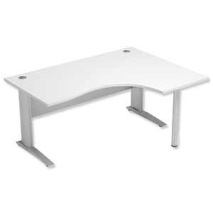 Sonix Premier Cantilever Radial Desk Right Hand W1600xD1200xH720mm White