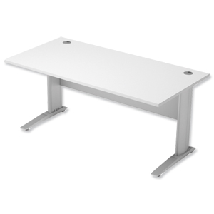 Sonix Premier Cantilever Desk Rectangular W1600xD800xH725mm White