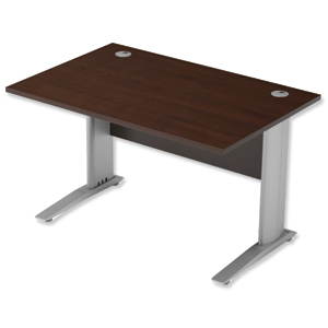 Sonix Premier Cantilever Desk Rectangular W1200xD800xH725mm Dark Walnut