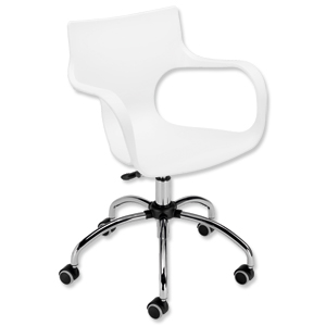 Sonix Ariel SoHo Chair Swivel Seat W400xD380xH440-550mm White