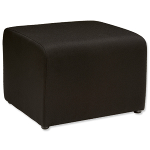 Adroit Bob Reception Chair Box Shape W600xD600xH450mm Onyx