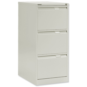 Bisley BS3E Filing Cabinet 3-Drawer H1016mm White Ref 101222