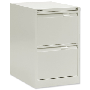 Bisley BS2E Filing Cabinet Flush-front 2-Drawer W470xD622xH711mm White