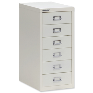 Bisley SoHo Multidrawer Cabinet 6-Drawer H590mm Chalk White