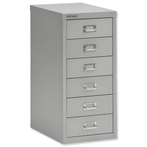 Bisley SoHo Multidrawer Cabinet 6-Drawer H590mm Silver