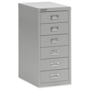 Bisley SoHo Multidrawer Cabinet 6-Drawer H590mm Grey