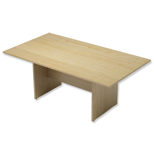 Trexus Boardroom Table Rectangular Panel Leg W1800xD1000xH725mm Maple
